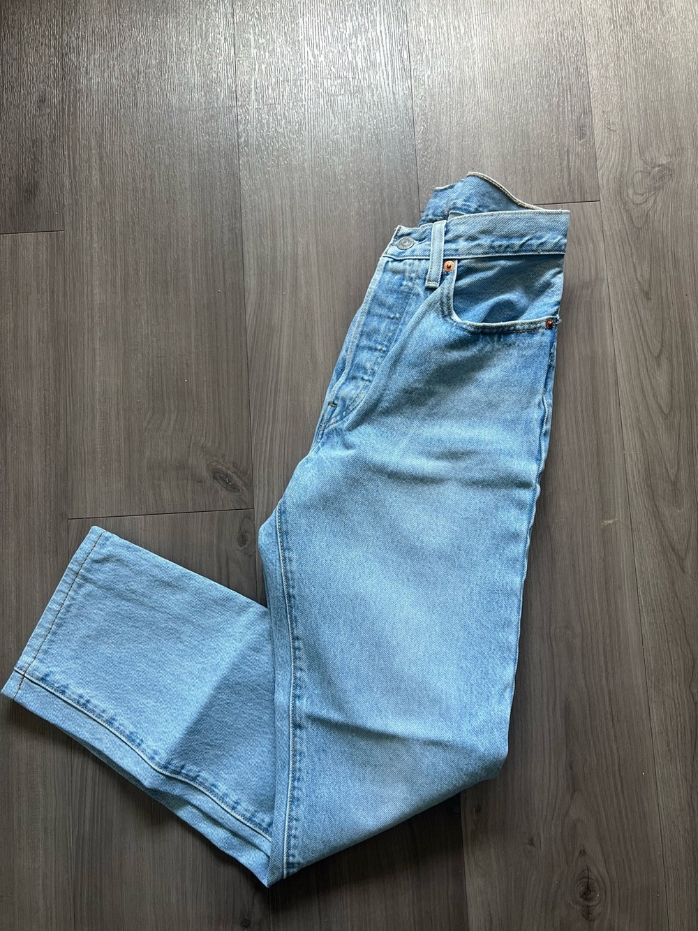 Light Blue Women’s Straight Fit Jeans - Picture 4 of 6
